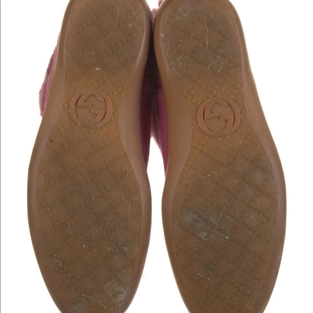 GUCCI Interlocking GG Logo Fur & Suede Riding Winter Boots- wear tall or folded - Picture 7 of 7